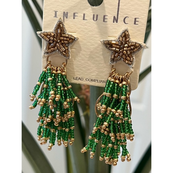 FINAL PRICE Beautiful seed bead Christmas earrings NWT - Picture 5 of 5